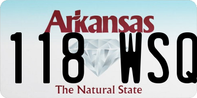AR license plate 118WSQ