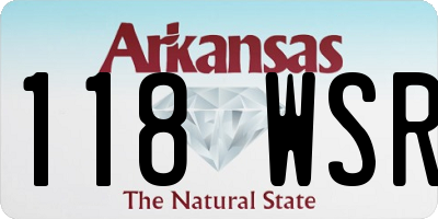 AR license plate 118WSR