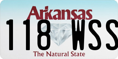 AR license plate 118WSS