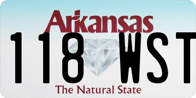 AR license plate 118WST