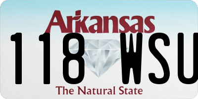 AR license plate 118WSU