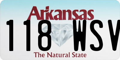 AR license plate 118WSV