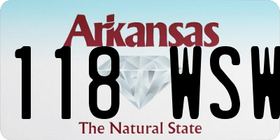 AR license plate 118WSW