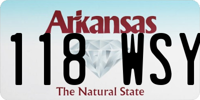 AR license plate 118WSY