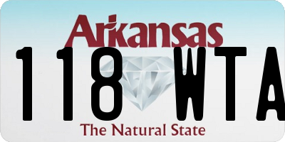 AR license plate 118WTA