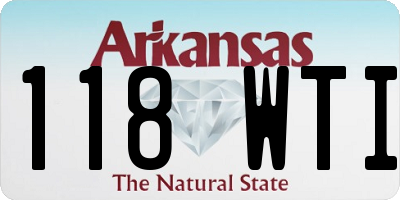 AR license plate 118WTI