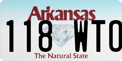 AR license plate 118WTO