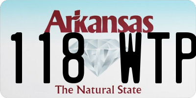 AR license plate 118WTP
