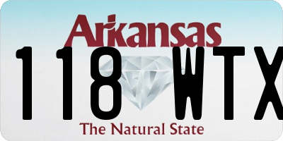 AR license plate 118WTX