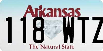 AR license plate 118WTZ