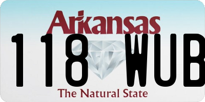 AR license plate 118WUB