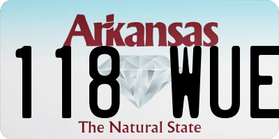 AR license plate 118WUE