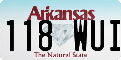 AR license plate 118WUI