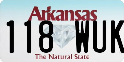AR license plate 118WUK
