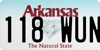AR license plate 118WUN