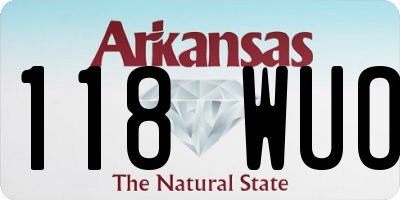 AR license plate 118WUO