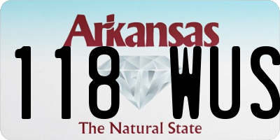 AR license plate 118WUS