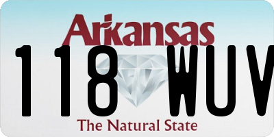 AR license plate 118WUV