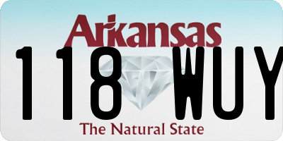 AR license plate 118WUY