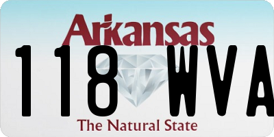 AR license plate 118WVA