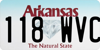 AR license plate 118WVC