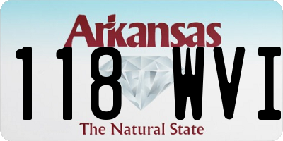 AR license plate 118WVI