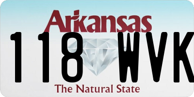 AR license plate 118WVK