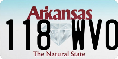 AR license plate 118WVO
