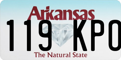 AR license plate 119KPO