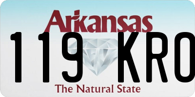 AR license plate 119KRO