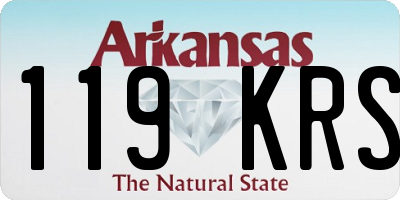 AR license plate 119KRS