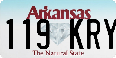 AR license plate 119KRY