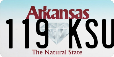 AR license plate 119KSU