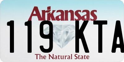 AR license plate 119KTA