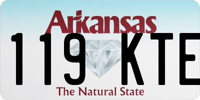 AR license plate 119KTE