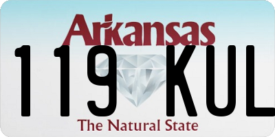 AR license plate 119KUL