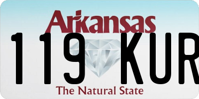 AR license plate 119KUR