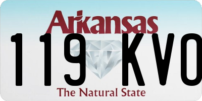 AR license plate 119KVO
