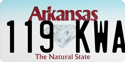 AR license plate 119KWA