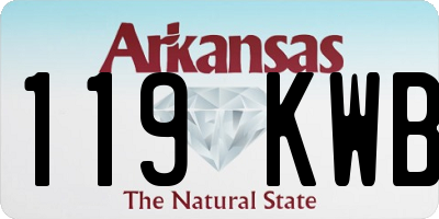AR license plate 119KWB