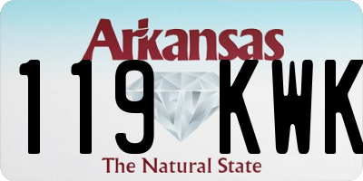 AR license plate 119KWK