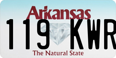 AR license plate 119KWR