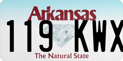 AR license plate 119KWX