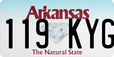AR license plate 119KYG