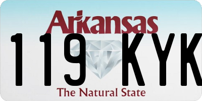 AR license plate 119KYK