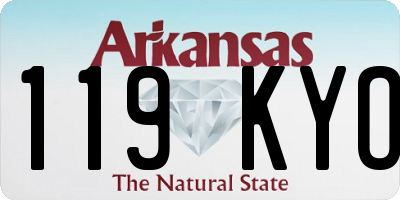 AR license plate 119KYO