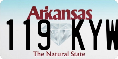 AR license plate 119KYW