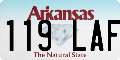 AR license plate 119LAF