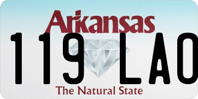 AR license plate 119LAO