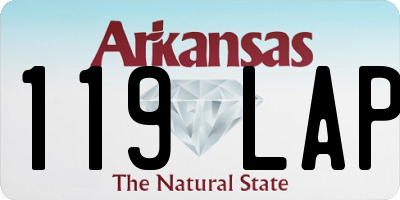 AR license plate 119LAP